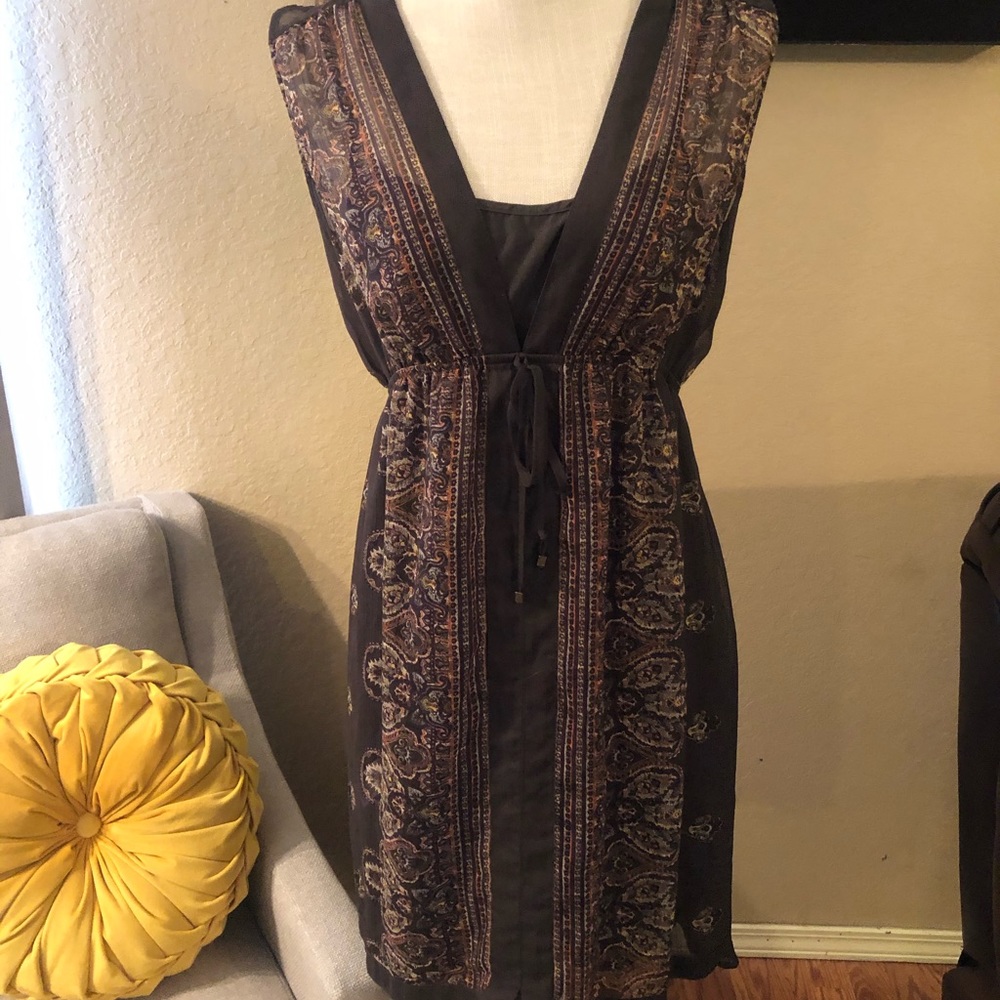 MERONA sheer dress with slip